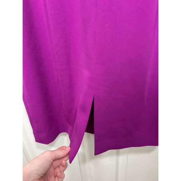 Badgley Mischka Dress Colorblock Midi Sheath Office Minimalist Chic 8 / Medium - Picture 4 of 8